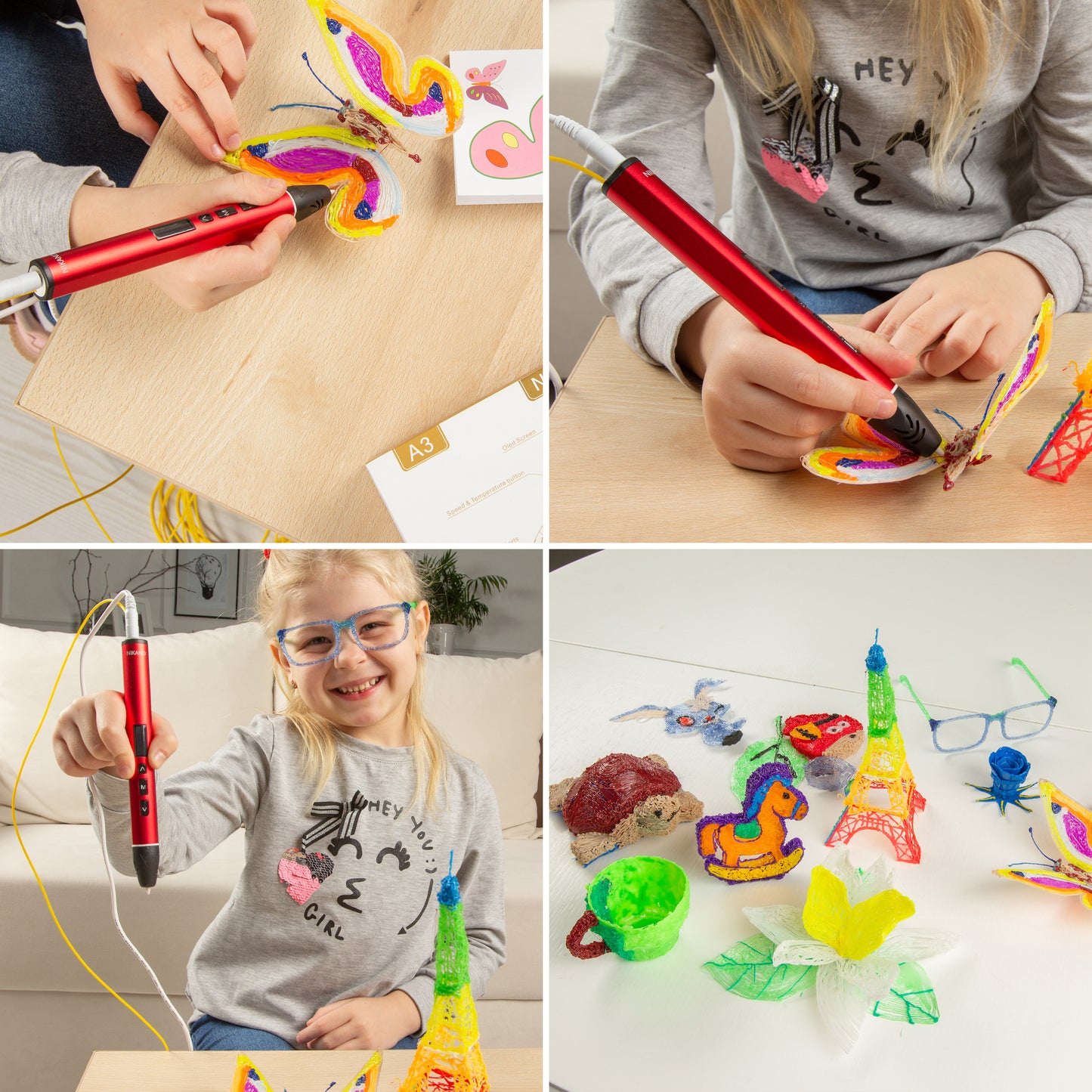 3D Pen A3 Red, PLA\PCL