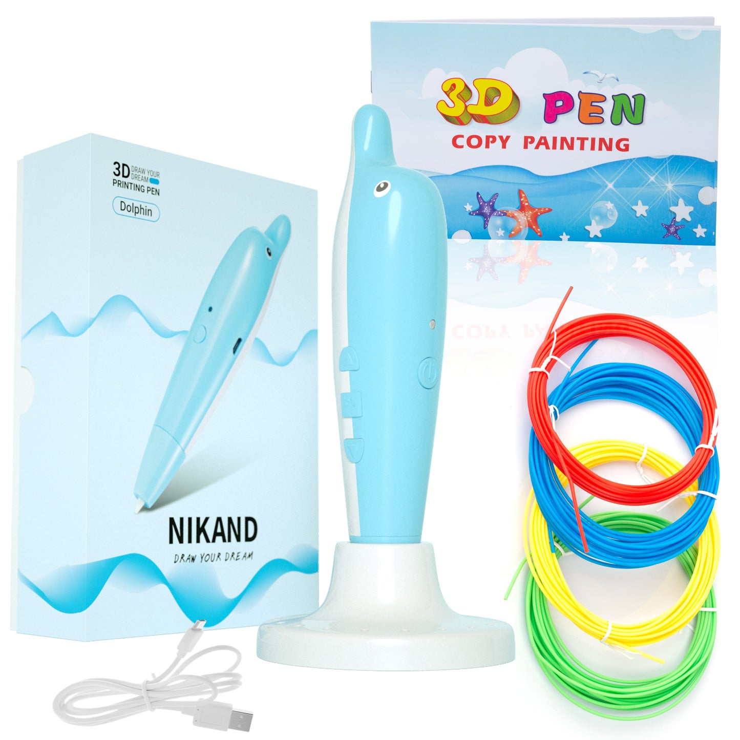 3D Pen Dolphin Blue\Pink (PCL)