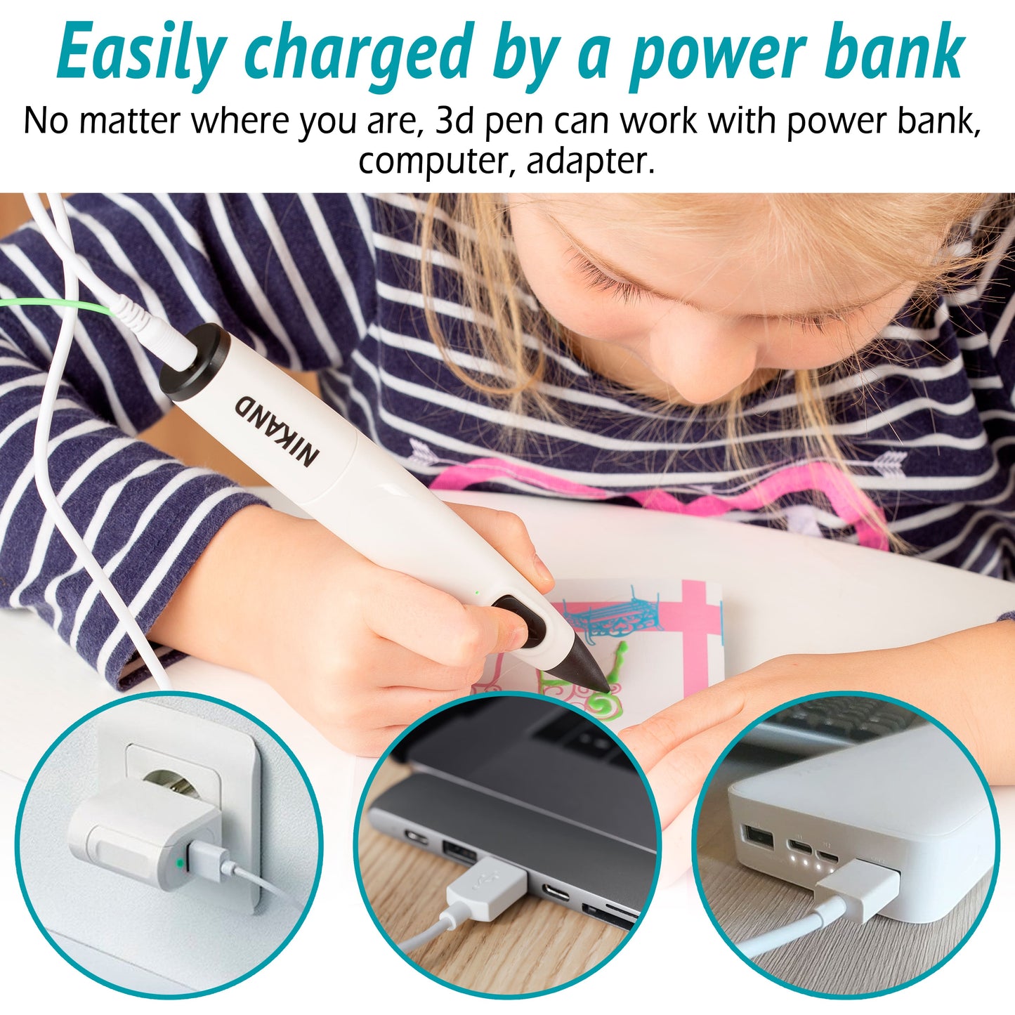 3D Pen RB300 White (PCL)