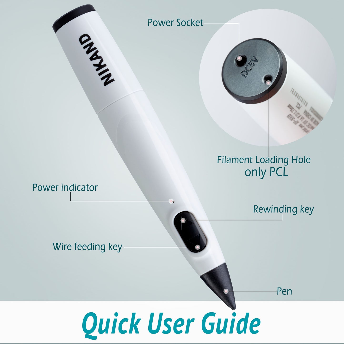3D Pen RB300 White (PCL)