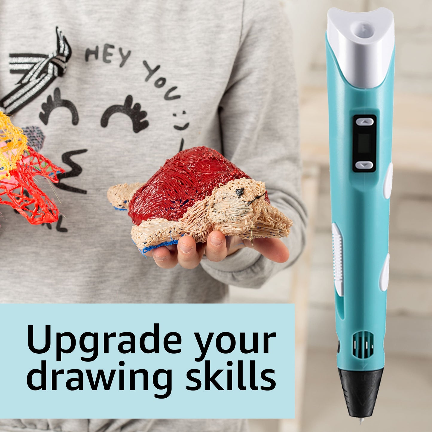 3D Pen for Kids, Printing Pen, Drawing DIY Kit, 50m PLA Filament