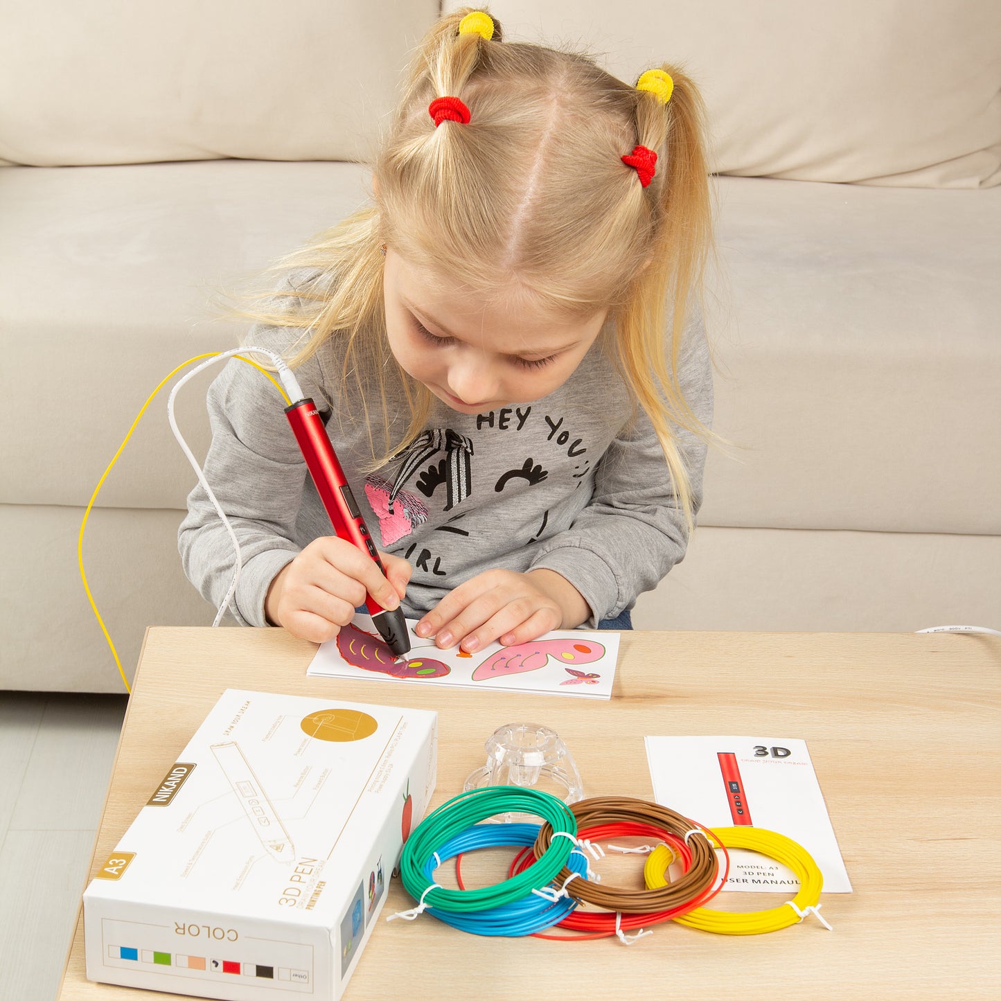 3D Pen A3 Red, PLA\PCL