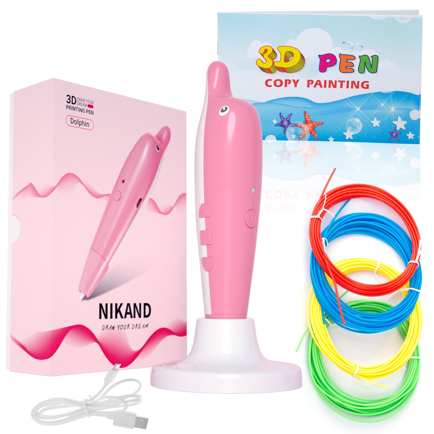 3D Pen Dolphin Blue\Pink (PCL)